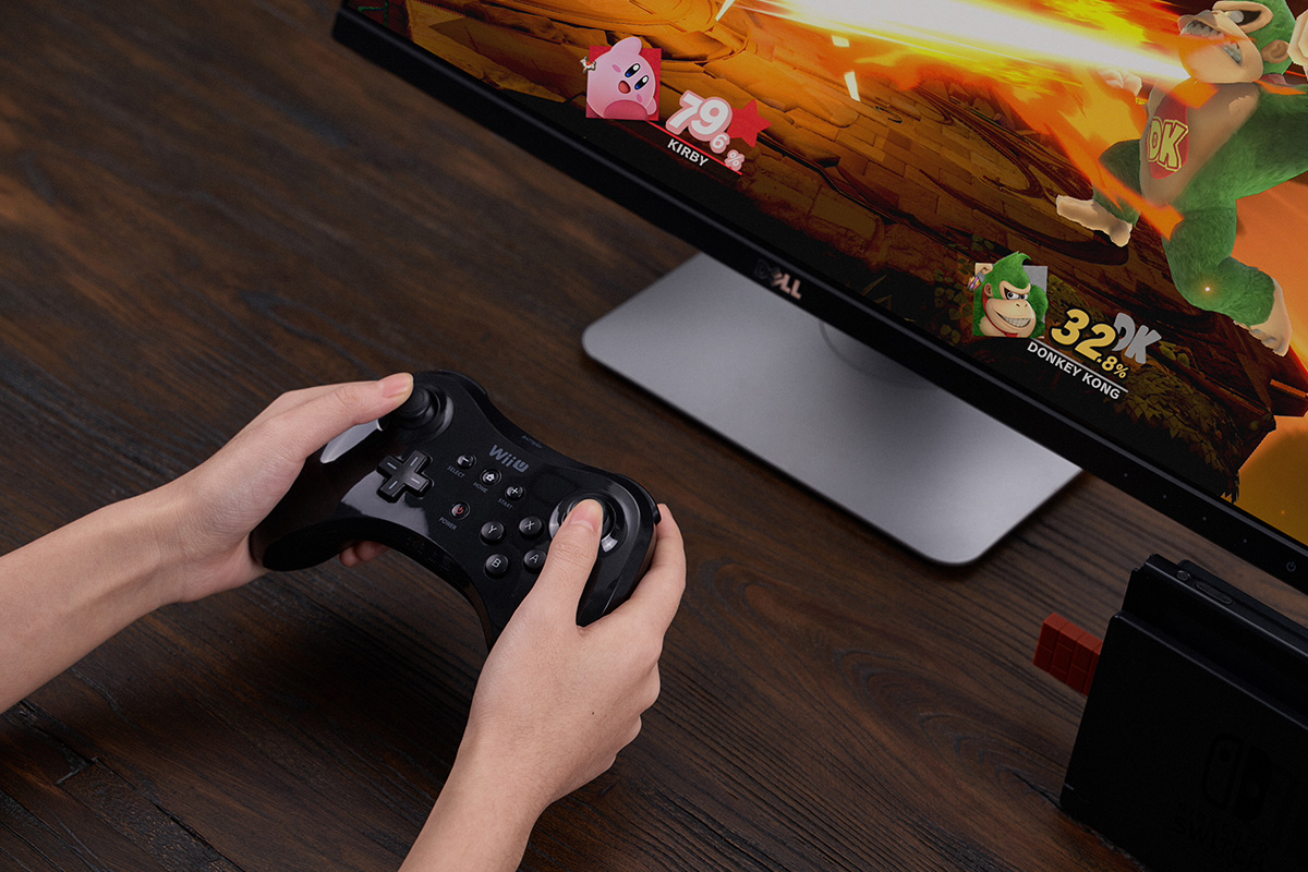 8bitdo wireless controller adapter for nintendo switch,windows,mac & raspberry pi with a otg cable