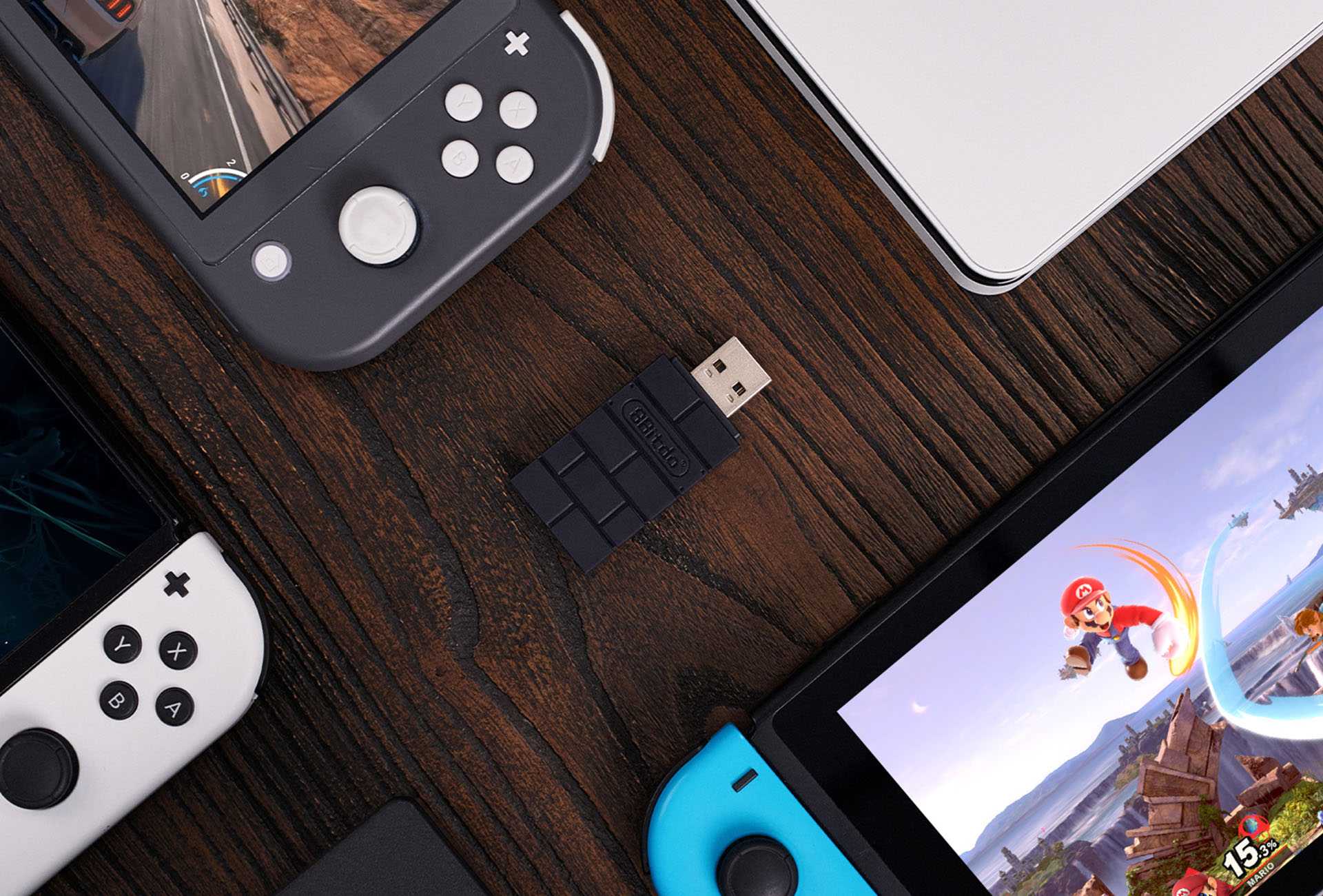 8BitDo USB Wireless Bluetooth Adapter 2 for PC Mac Raspberry Pi Nintendo  Switch Steam Deck Support PS5 Xbox JoyCon Controller